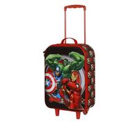 Marvel The Avengers Almighty-Soft 3D Trolley-Koffer, Rot, 17 x 33 x 52 cm, Kapazität 26 L
