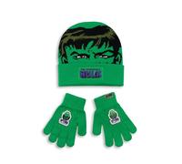 Marvel The Incredible Hulk Jungen Mütze und Handschuhe, Grün, Winterwärmer-Zubehör für Kinder, Outdoor-Spaß und Spielzeit, unverzichtbarer Merch