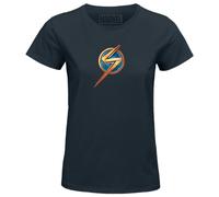 Marvel The Logo WOMAVLSTS014 Damen T-Shirt, Navy, Größe S, Marineblau, Small