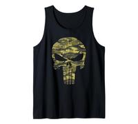 Marvel The Punisher Camo Skull Symbol Tank Top