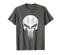 Marvel The Punisher Metallic Skull T-Shirt, Herren, Anthrazit, 4XL