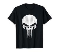 Marvel The Punisher Metallic Skull T-Shirt, Herren, Schwarz, 4XL