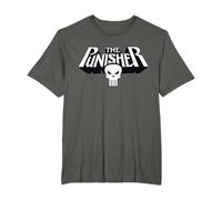 Marvel The Punisher Retro Classic Logo Clean T-Shirt