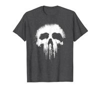 Marvel The Punisher Scary Grungy Skull Logo Graphic T-Shirt, Herren, Anthrazit Meliert, 5XL
