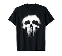 Marvel The Punisher Scary Grungy Skull Logo Graphic T-Shirt, Herren, Schwarz, 6XL