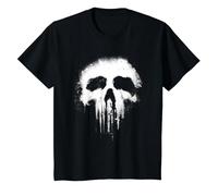 Marvel The Punisher Scary Grungy Skull Logo Graphic T-Shirt, Kinder, Schwarz, 92