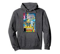 Marvel The Silver Surfer Thanos's Guide to The Galaxy Comic Pullover Hoodie, Unisex für Erwachsene, Anthrazit Meliert, XXL