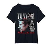 Marvel Tony Stark Homage Poster T-Shirt, Damen Große Größen, Schwarz, 3X