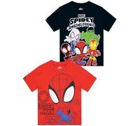 Marvel Tshirt Kinder, Spidey and His Amazing Friends T Shirt Jungen, Shirt Jungen 2er-Pack, Mehrfarbig 110