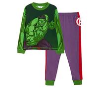 Marvel Unglaubliche Hulk Schlafanzug für Jungen, Verkleidungs-PJs für Kinder Avengers Neuheit Komplett-Set in voller Länge, Grün, 5-6 Jahre