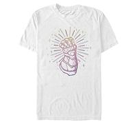 Marvel Unisex Avengers Classic 80s Gauntlet Organic Short Sleeve T-shirt, Weiß, L