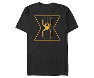 Marvel Unisex Avengers Classic Black Orange Organic Short Sleeve T-shirt, Schwarz, S