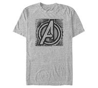 Marvel Unisex Avengers Classic Sketch A Organic Short Sleeve T-shirt, Melange Grey, L