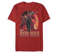Marvel Unisex Avengers: Infinity War Invincible Sil Organic Short Sleeve T-shirt, Rot, XL