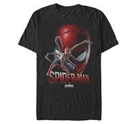 Marvel Unisex Avengers: Infinity War Iron-spidey Face Organic Short Sleeve T-shirt, Schwarz, S