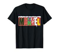 Marvel - Unisex Christmas T-Shirt mit Marvel-Logo und Avengers-Dekoration - Schwarz, Multicolored - S - Kurzarm - Klassisch - Baumwolle 100% - Importiert