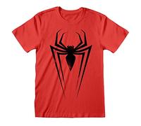 Spiderman Marvel Comics - Black Spider Symbol T-Shirt Red-S