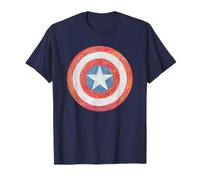 Marvel - Unisex Erwachsene T-Shirt, Klassisch, Weiß, Kurzarm, S, Captain America Motiv