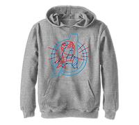 Marvel Unisex Kinder Cap Doodle Avengers Hoodie, Sportlich Heather, L
