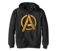 Marvel Unisex Kinder Gold Foil Avengers Hoodie, Schwarz, S