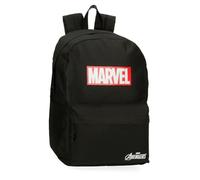 Joumma Marvel Marvel Red Logo Schulrucksack, 39,6 cm, Schwarz, 31,5 x 45 x 15 cm, Polyester, 21,26 l, Schwarz, Talla única, Schulrucksack, anpassbar an Trolley