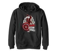 Marvel Unisex Kinder Zombie Cap Poster Hoodie, Schwarz, L