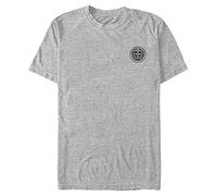 Marvel Unisex Loki Tva Pocket Crest Organic Short Sleeve T-shirt, Melange Grey, S