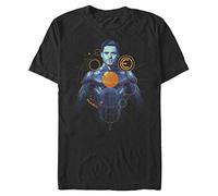 Marvel Unisex The Eternals Ikaris Orange Organic Short Sleeve T-shirt, Schwarz, XL