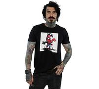 Marvel Universe Herren Spider-Man Venom Cartoon T-Shirt Schwarz Large