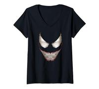 Marvel Venom Big Face Grin Halloween Costume T-Shirt mit V-Ausschnitt