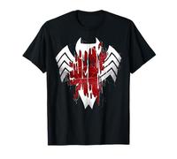 Marvel Venom Drip Logo Over Spider-Man Graphic T-Shirt