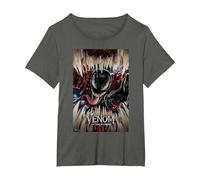 Marvel Venom: Let There Be Carnage Poster T-Shirt, Damen Große Größen, Anthrazit, 5X