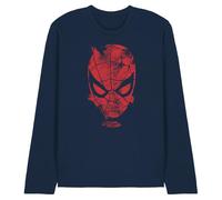 Marvel Webhead Unisex Long Sleeve T Shirt, Navy, Large