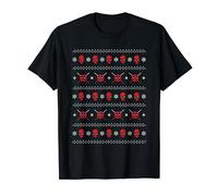 Marvel Weihnachten Deadpool Christmas Swords T-Shirt, Schwarz, S, Unisex, Kurzarm, T-Shirt, Pullover, Winter