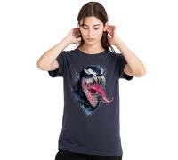 Marvel Women's Spiderman 2 Gamerverse Venom Erupts Ladies, Deep Navy T-Shirt, L