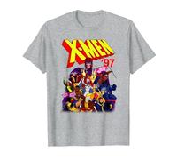 Marvel X-Men 97 Comic T-Shirt, Herren, Grau Meliert, 6XL