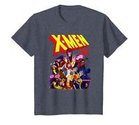 Marvel X-Men 97 Comic T-Shirt, Kinder, Blau Meliert, 92
