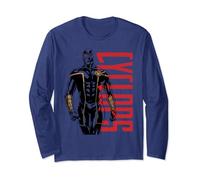 Marvel X-Men Cyclops Front Profile Side Text Langarmshirt