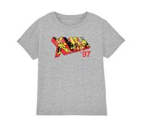 Marvel Xmen 97 Comic Logo Kinder T-Shirt, Athletisches Heather-Grau, 7-8 J