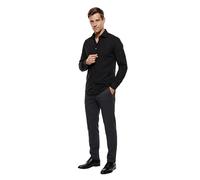 MARVELIS Body Fit Hemd Langarm New Kent Kragen, 40, Schwarz