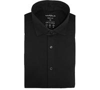 Marvelis Body Fit Hemd Langarm New Kent Kragen Jersey schwarz Größe 39