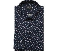 Marvelis Body Fit Hemd marine, Gemustert