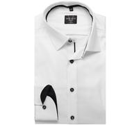 Marvelis Body Fit Hemd weiss, Faux-uni