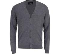 Marvelis Cardigan Langarm mit Knopfleiste aus Merino dunkelgrau