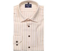 MARVELIS Casual Regular Fit Hemd natur, Gestreift
