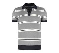 MARVELIS Casual Regular Fit Strickpolo mittelgrau, Querstreifen