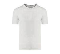 Marvelis Herren T-Shirt Casual Fit Rundhals Einfarbig Weiß, Größe:3XL