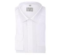 MARVELIS Comfort Fit Herren Hemd New Kent Langarm Popeline- Gr. 42, Weiß