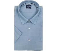 Marvelis Hemd Casual Kurzarm blau Leinenoptik 6120.72.15, Kragenweite:3XL