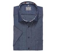 Kurzarmhemd MARVELIS, Herren, Gr. 40, N-Gr, marine, Web, Obermaterial: 100% Baumwolle, comfort fit normal, Hemden, comfort fit, bügelfrei, mit Struktur, Businesshemd (24307137-40) marine